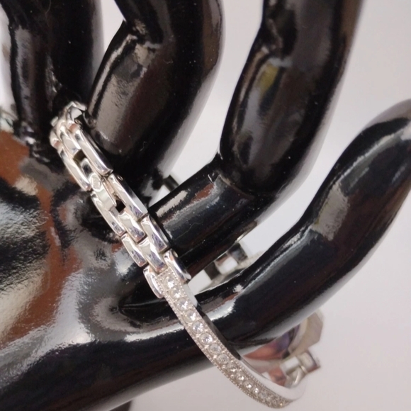 Judith Jack Sterling Silver Marcasite + CZ Quartz Watch Women's  New Battery - Picture 3 of 8